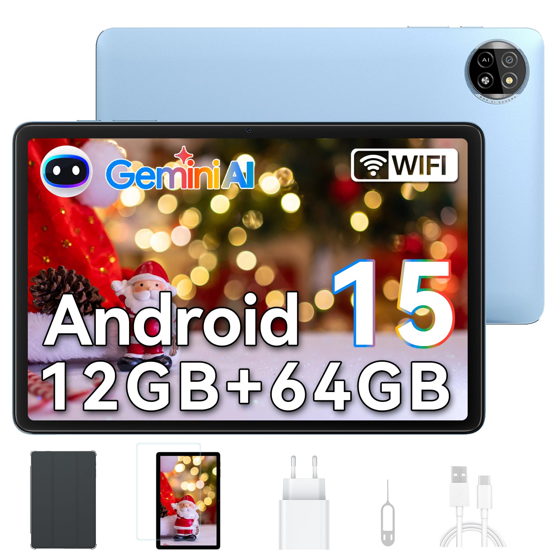 Android15タブレット10.1インチ大画面Blackview Blackview Tablet 10 inch Android 15, 2025 AI Tablet, 4GB RAM 64GB